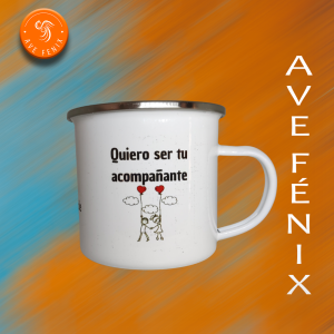 black printed coffee mug